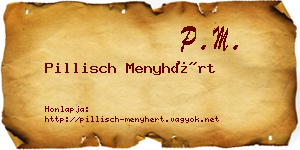Pillisch Menyhért névjegykártya